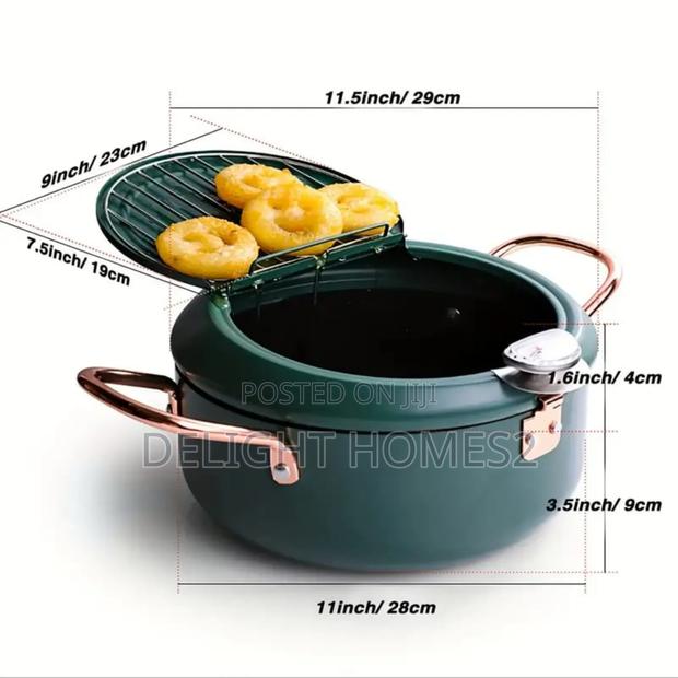 Frying Pot With Thermometer and Oil Drain Grill-Pa - thumbnail 4