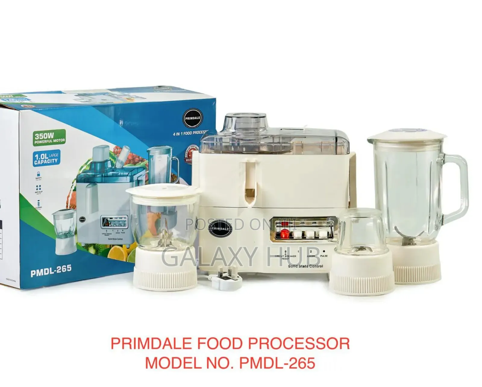 Primdale 4 in 1 Juicer -Blender-Grinder and Mill Food Processor