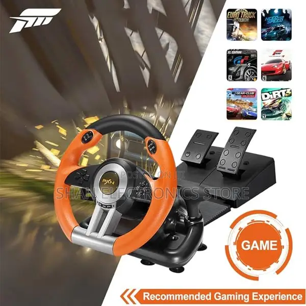 High School PXN V3 Pro Gaming Steering Wheel With Pedals - 180°
