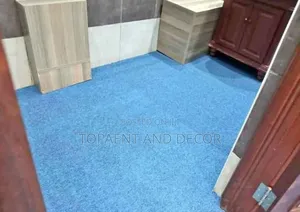 Bright Blue Classic Office Room Wall to Wall Carpet