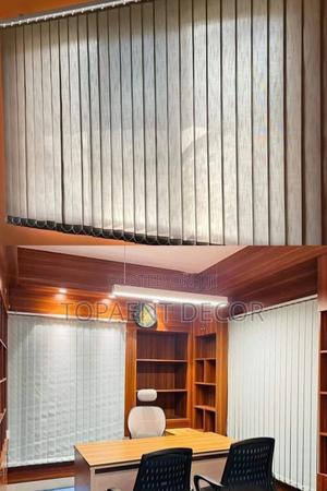White and Grey Light ,Shade Vertical Office Window Blinds - thumbnail 2