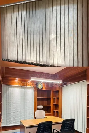 White and Grey Light ,Shade Vertical Office Window Blinds