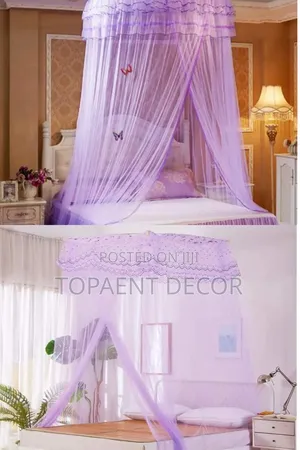 Purple Round and Top Square Kids Decker Bed Mosquito Net