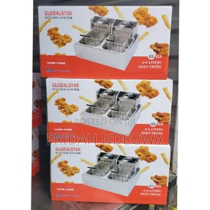 Globalstar Double Tank 6+6lt Stainless Steel Double Deep Fryer