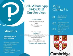 Cambridge/ Pearson Primary, Secondary, Igcse a Level Tuition