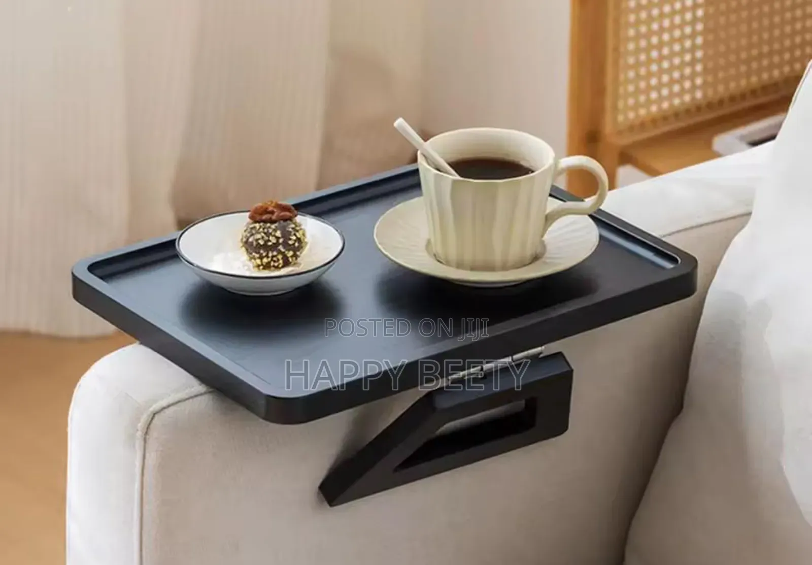 *Foldable Wooden Sofa Armrest Tray Clip
