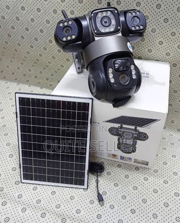 Smart Solar Powered 4g Camera – Triple Lens Camera With Night Vision - main view