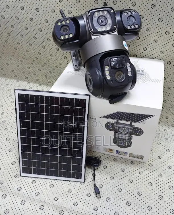 Smart Solar Powered 4g Camera – Triple Lens Camera With Night Vision