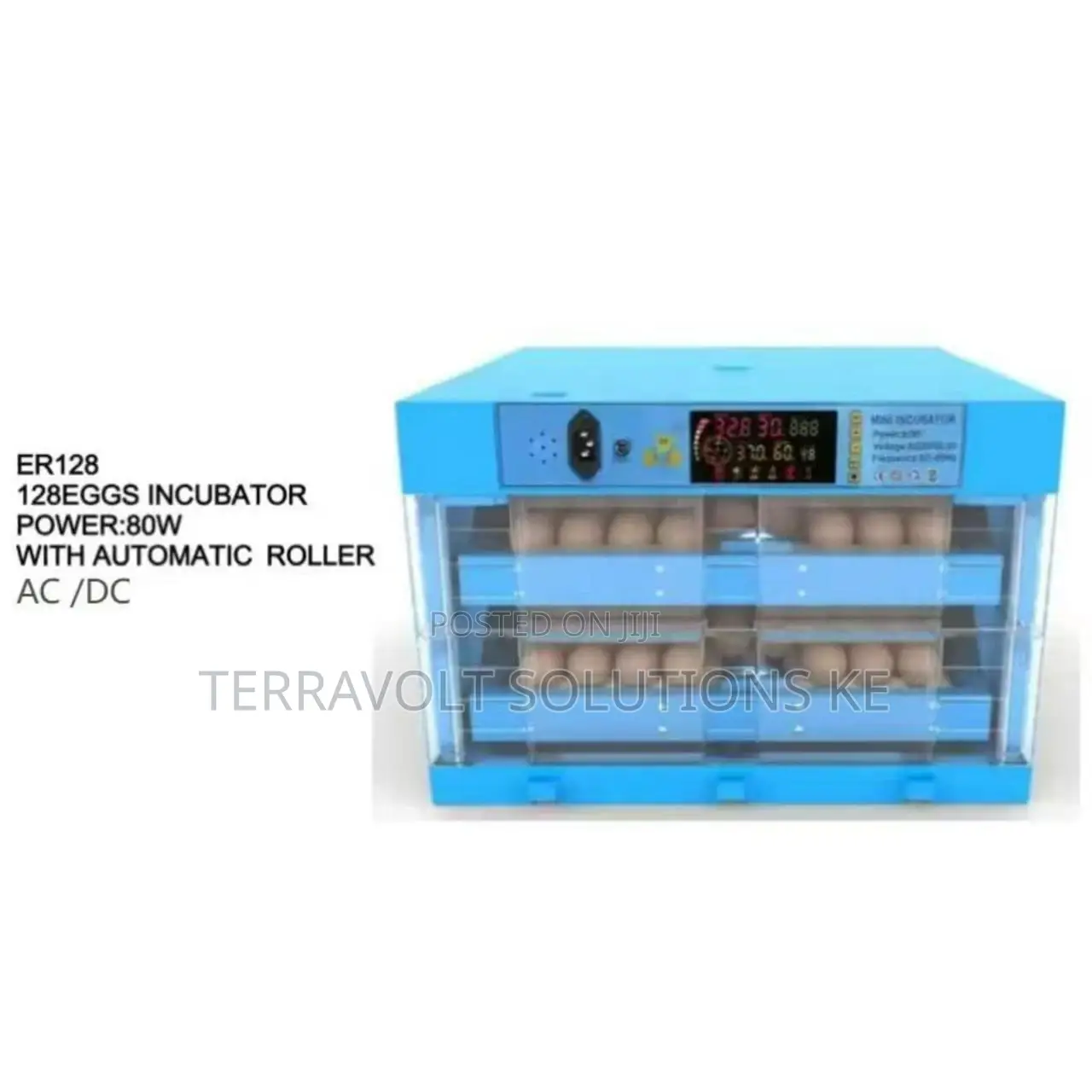128 Eggs Ac/Dc Incubator