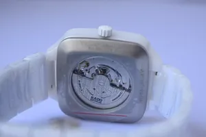 Rado True Square Open Heart White 38 Mm Ceramic Watch