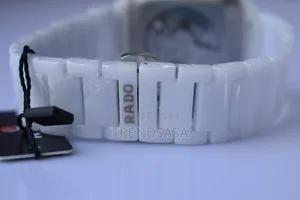 Rado True Square Open Heart White 38 Mm Ceramic Watch