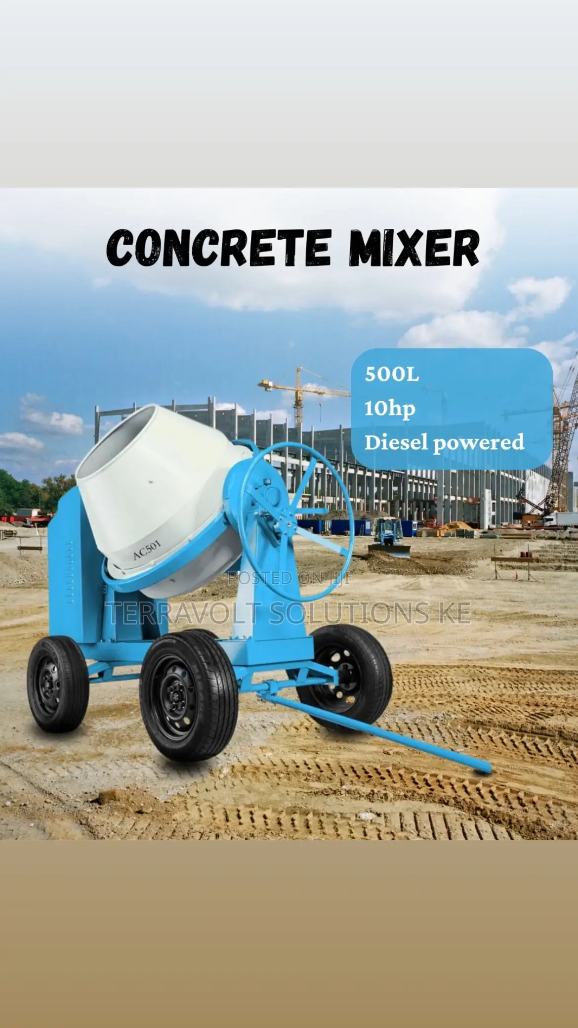 Aico Japan 400l Concrete Mixer