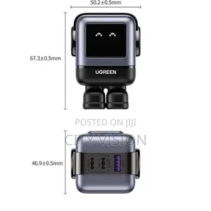 Ugreen Uno Robot 65w 3-Port Gan Fast Charger