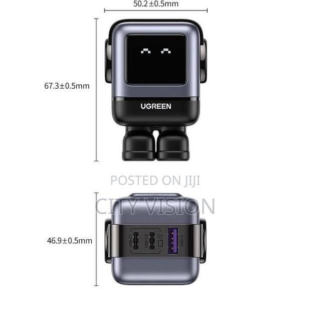 Ugreen Uno Robot 65w 3-Port Gan Fast Charger - thumbnail 2