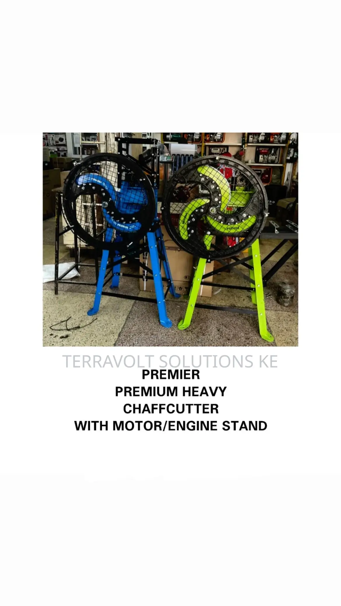 2 Blade Chaff Cutter With Motor/Engine Stand