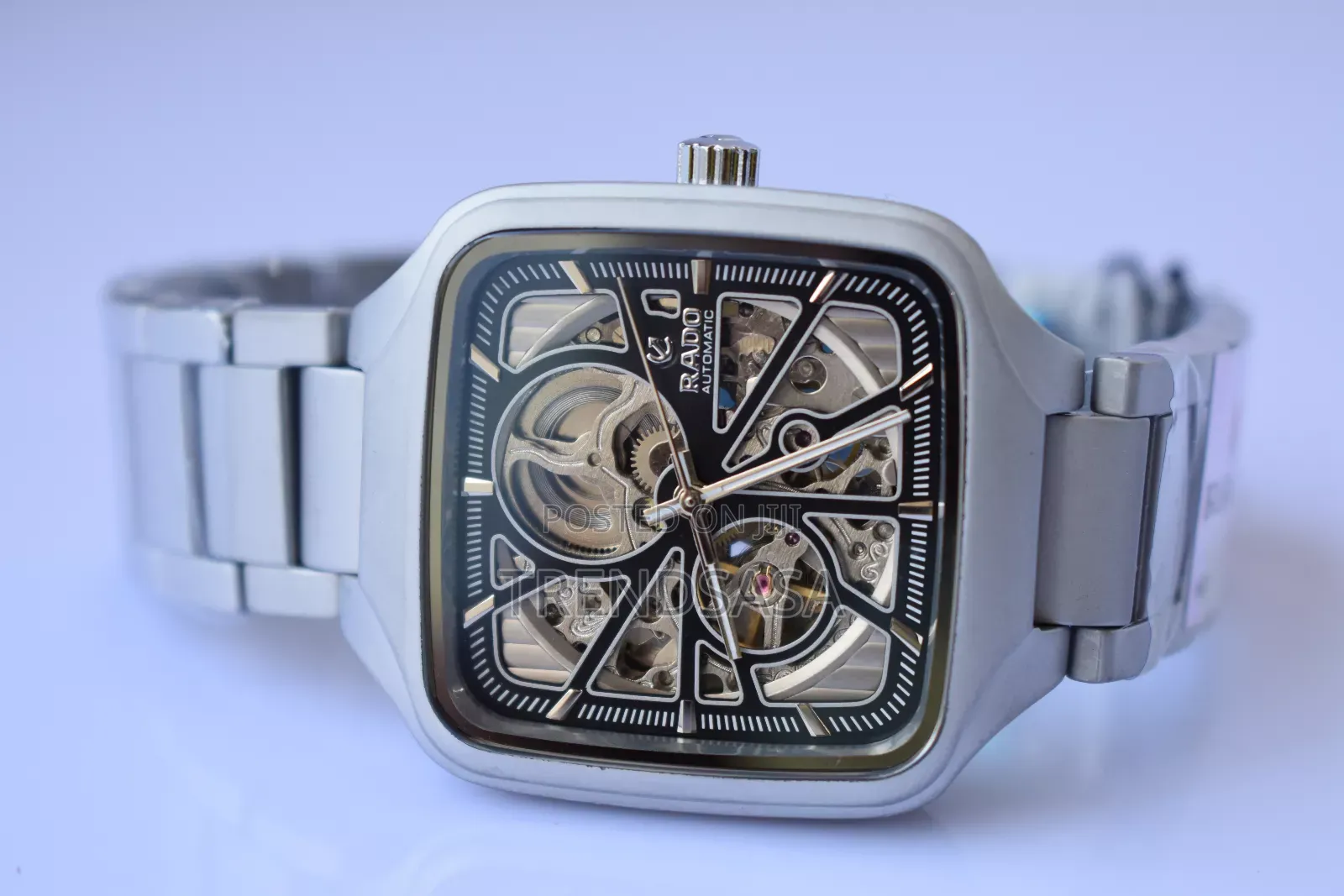 Rado True Square Open Heart Matt Silver 38 Mm Watch