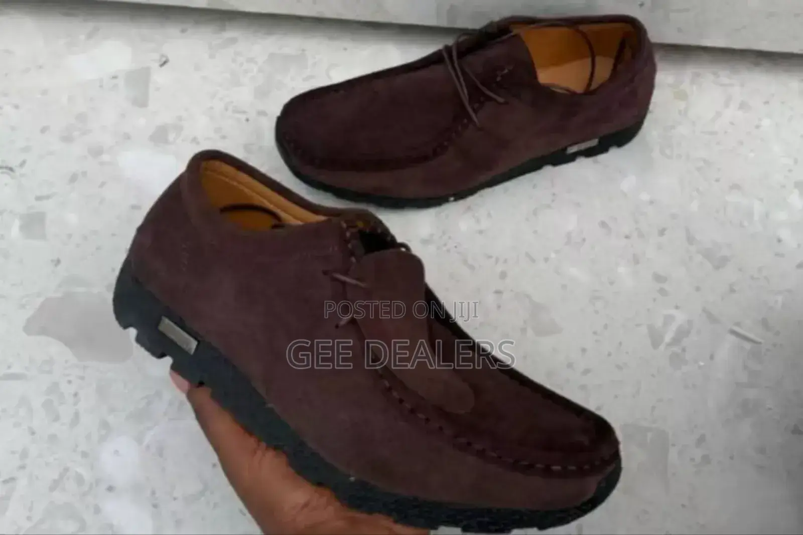 Grey/Brown Clark Wallabees Casual Shoes