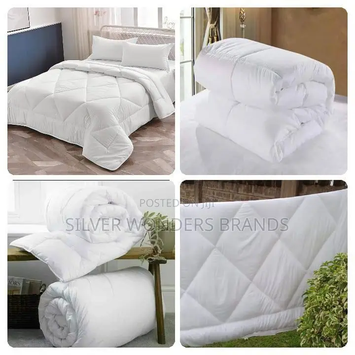 Jibao High Quality White Striped Binded Duvet Set- 4pc Pure Cotton.5x6