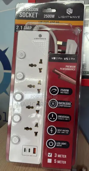 Lightwave 4 Way Extension Socket Ext 754