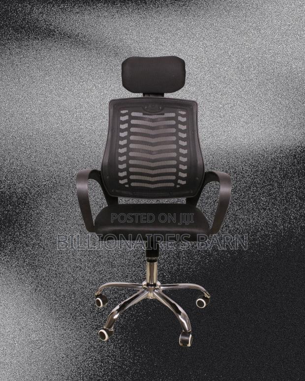 Plush Secretarial Mesh Chair | Lumbar Support - thumbnail 3