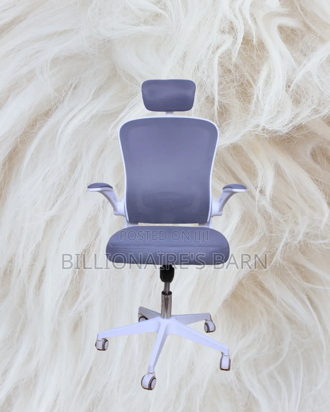 White Ergonomic Office Chair | High-Back Scratch-Resistant Finish