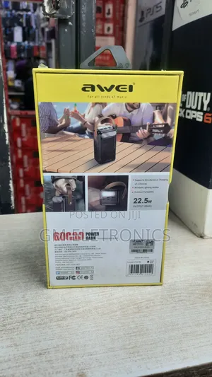 Awei 60000mah 22.5w Fast Charging Powerbank-led Display Flash Light.