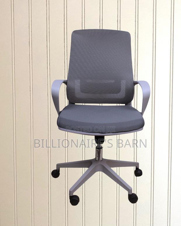 Grey Ergonomic Mesh Office Chair | Sleek Mesh Backrest - thumbnail 3
