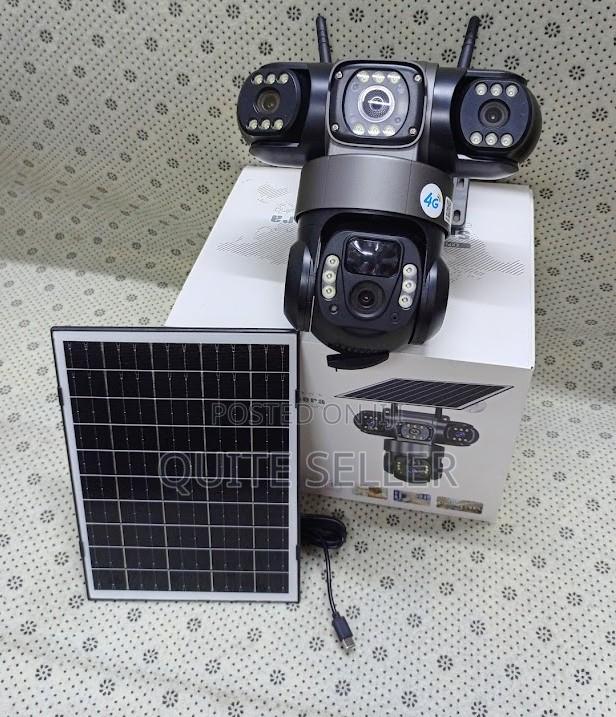 3 Screen V380 Triple Lens 4g Floodlight Camera – Smart Security Camera - main view