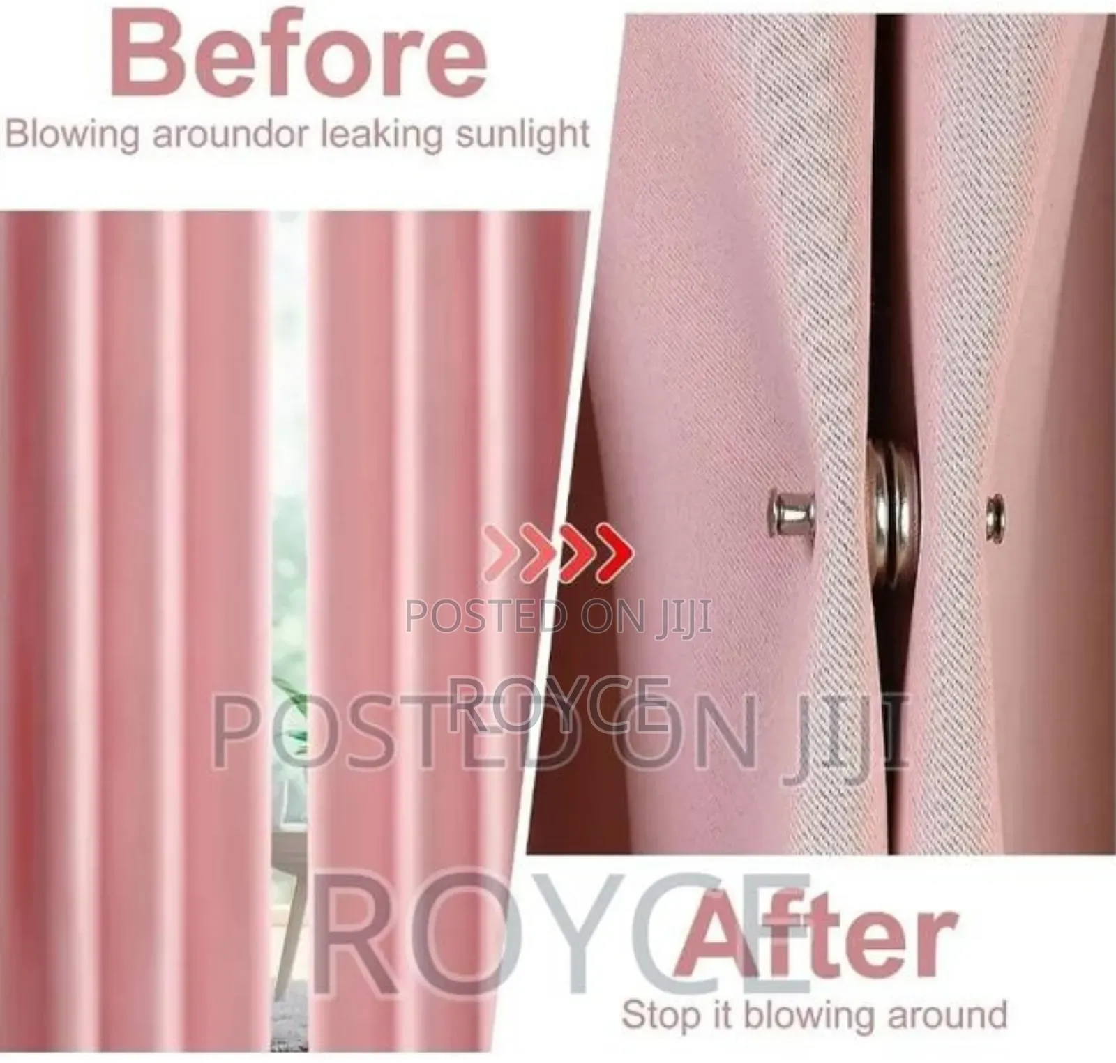 Magnetic Curtain Closures- 3 Pairs