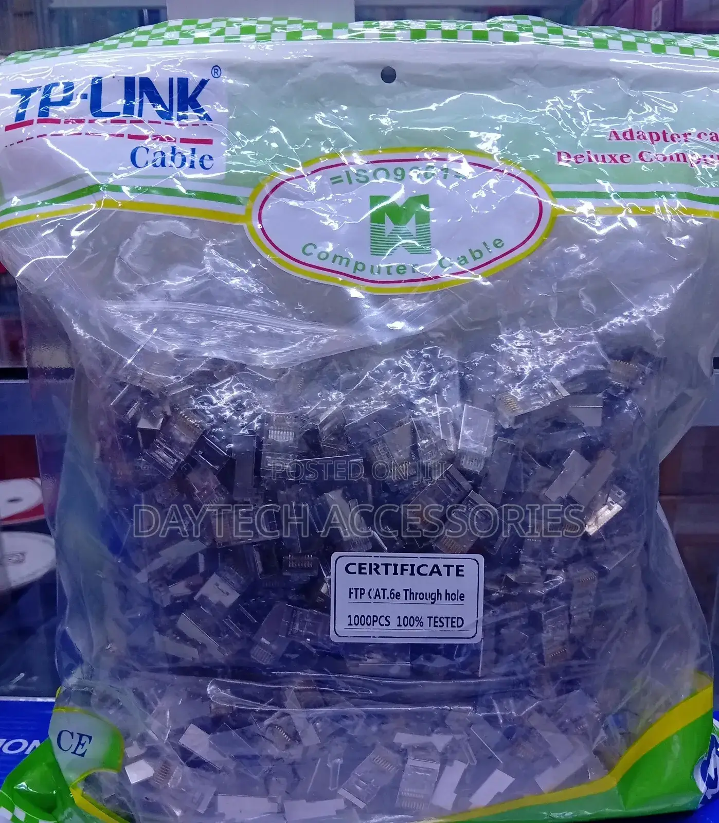 Rj45 Pass-Through Metallic Plugs 1000pcs