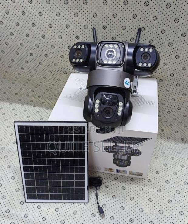 New PTZ Sim Card Solar Camera Tripple Lens 4g Outdoor