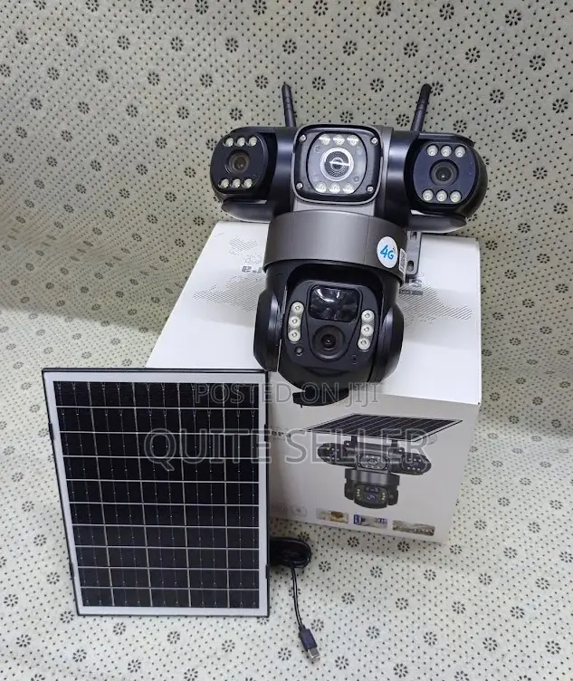 New PTZ Sim Card Solar Camera Tripple Lens 4g Outdoor