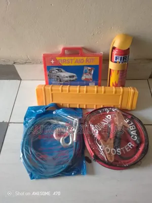 Life Saver Kit -First Aid,Jumper,Fire Stop,Towing Cable Car Life Saver