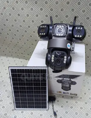 4g Outdoor Solar Cam Tripple Lens Camara With Pir Humanoid Detection