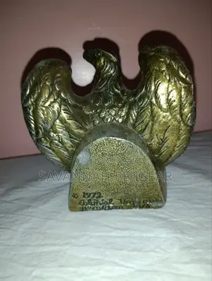 Vintage 1972 Colonial Virginia American Bald Eagle 1776 Brass Bookends