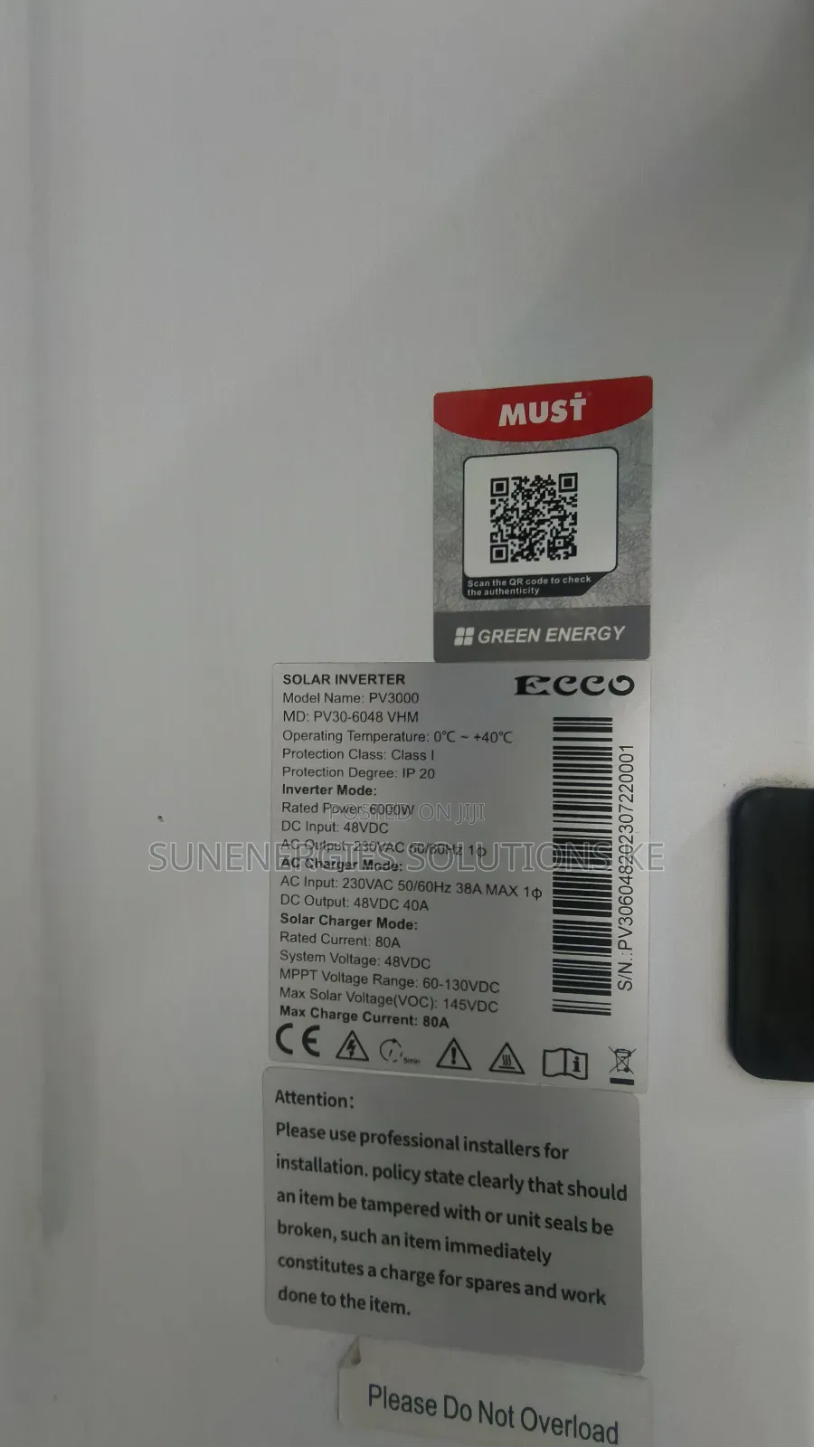 6000w 48vdc Must Low Frequency Hybrid Inverter