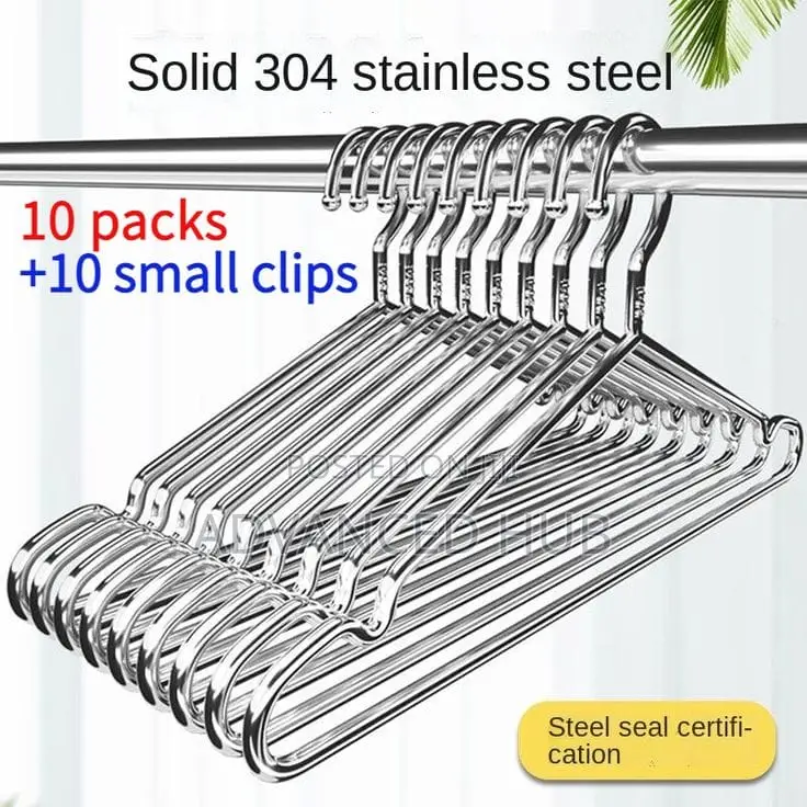 10pc Stainless Steel Clothes Hangers