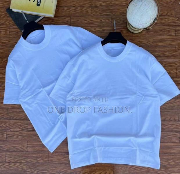 White/Black -Cotton Plain Tees