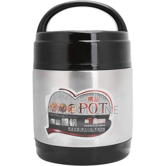 1000ml Stainless Steel Thermos Food Flask 2 Tier Insulated Lunch Box