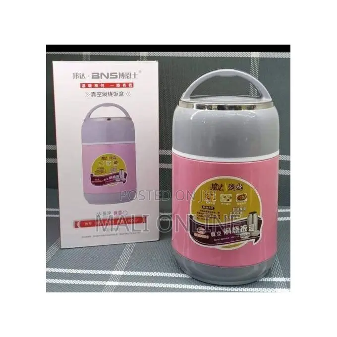Bns 800ml Stainless Steel Insulated Food Flask Double Wall Lunch Box