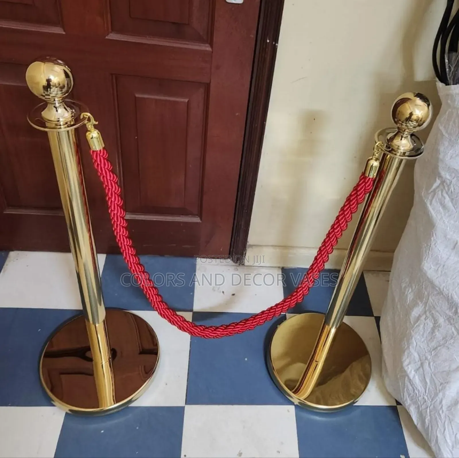 Passing Stanchions Red With Gold