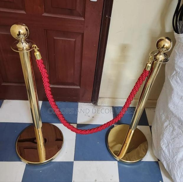 Passing Stanchions Red With Gold - main view