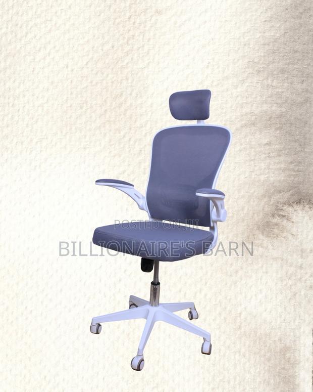 Pro-Grade White Ergonomic Office Chair | Nylon Castors