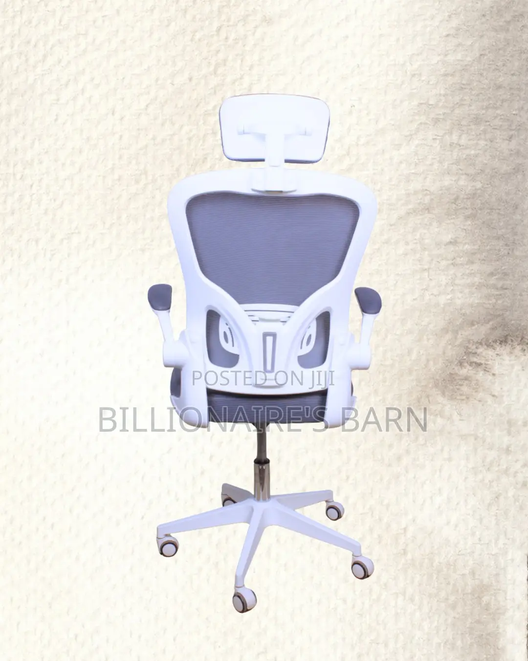 Pro-Grade White Ergonomic Office Chair | Nylon Castors
