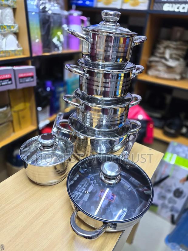 12 Pieces Stainless Steel Cookware - main view