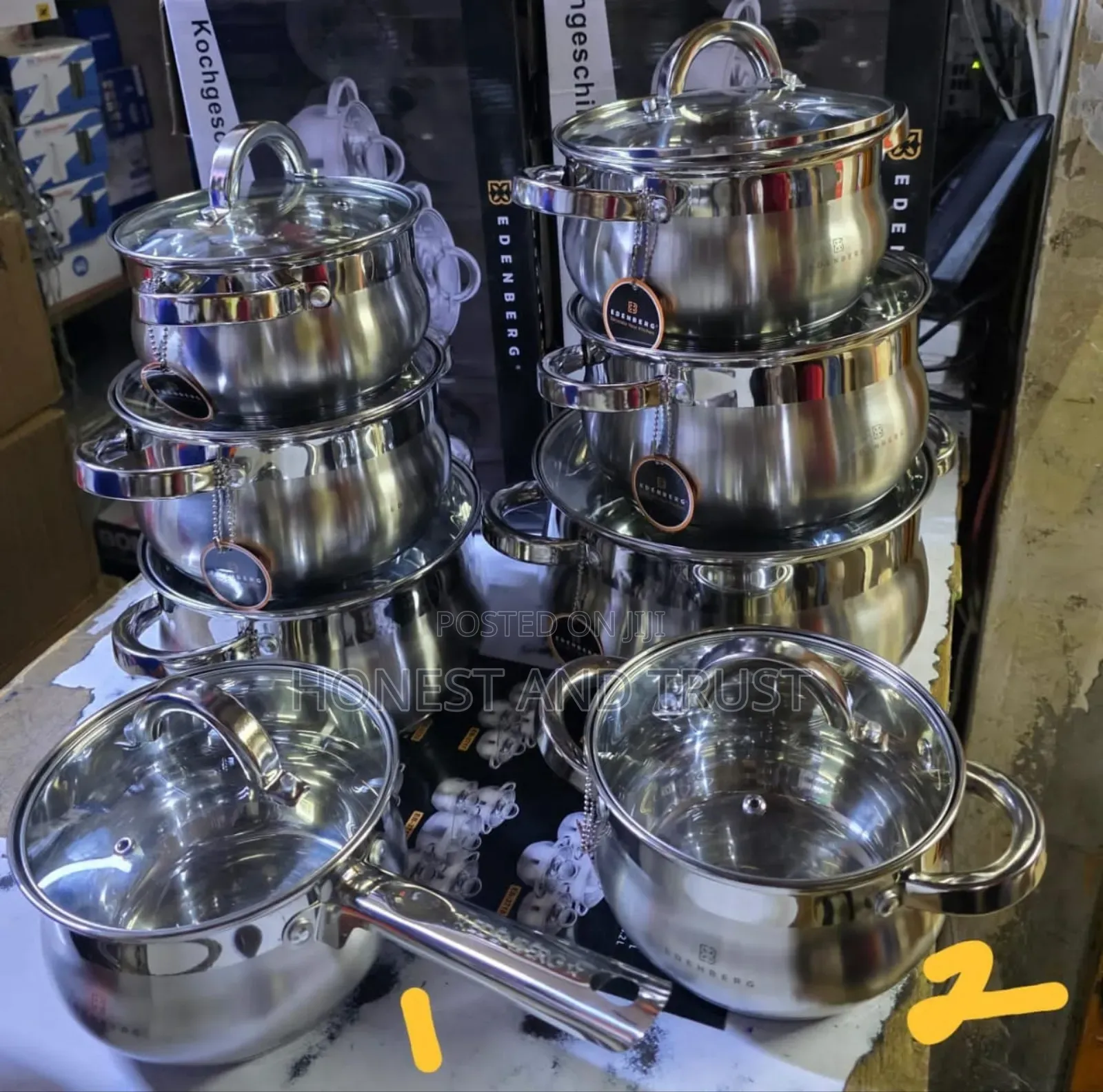 8 PCS Eden Berg Stainkess Cookware Set