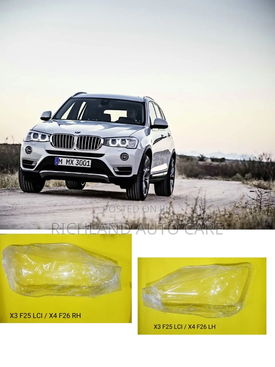 BMW Headlamp Lens X1(E84,F48) X3(F25, G01) X4(F26) X5(E70,F15) X6(F16)