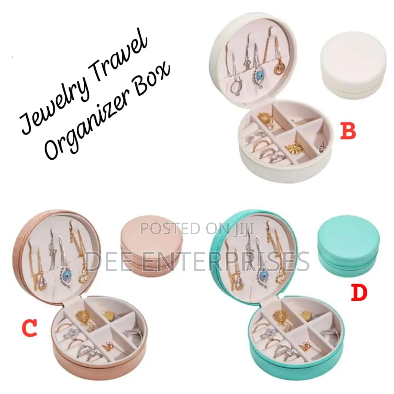 Portable Travel Storage Organizer Jewelry Case