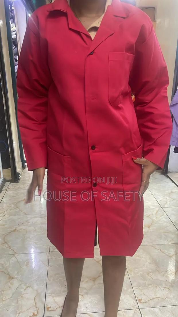 Medium Height Ladies Dustcoat In Colour Red - main view