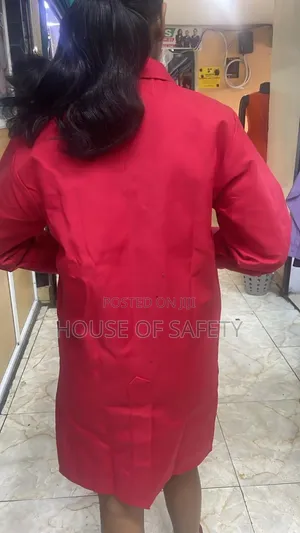 Medium Height Ladies Dustcoat In Colour Red